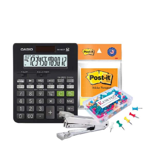 Calculator / Stapler / Post-Its / Pins
